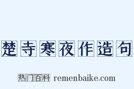 楚寺寒夜作造句是什么意思的图片